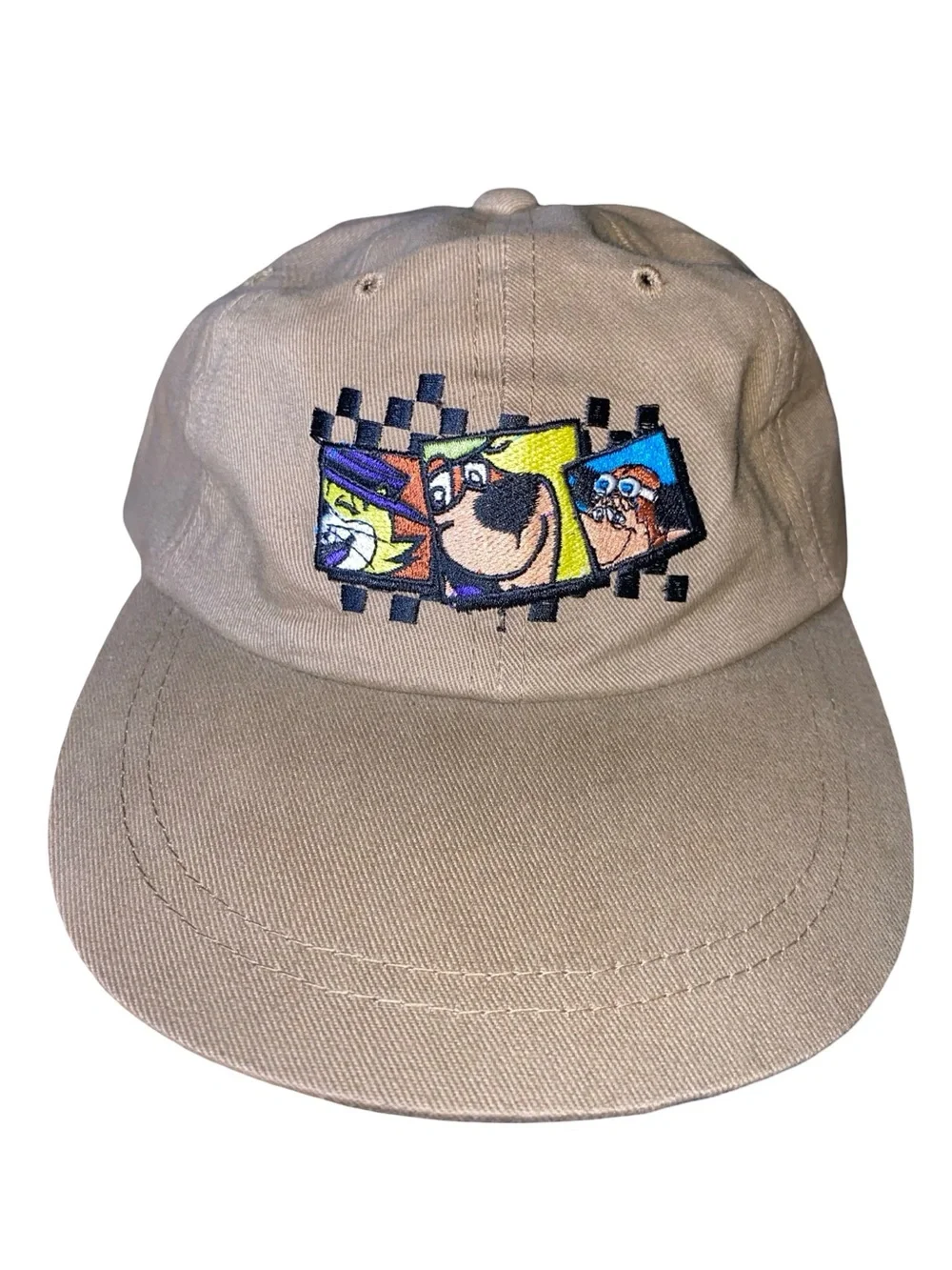 Vintage Hanna-Barbera Embroidered Dad Hat Tan Cartoon Top Cat Muttley Phooey Cap